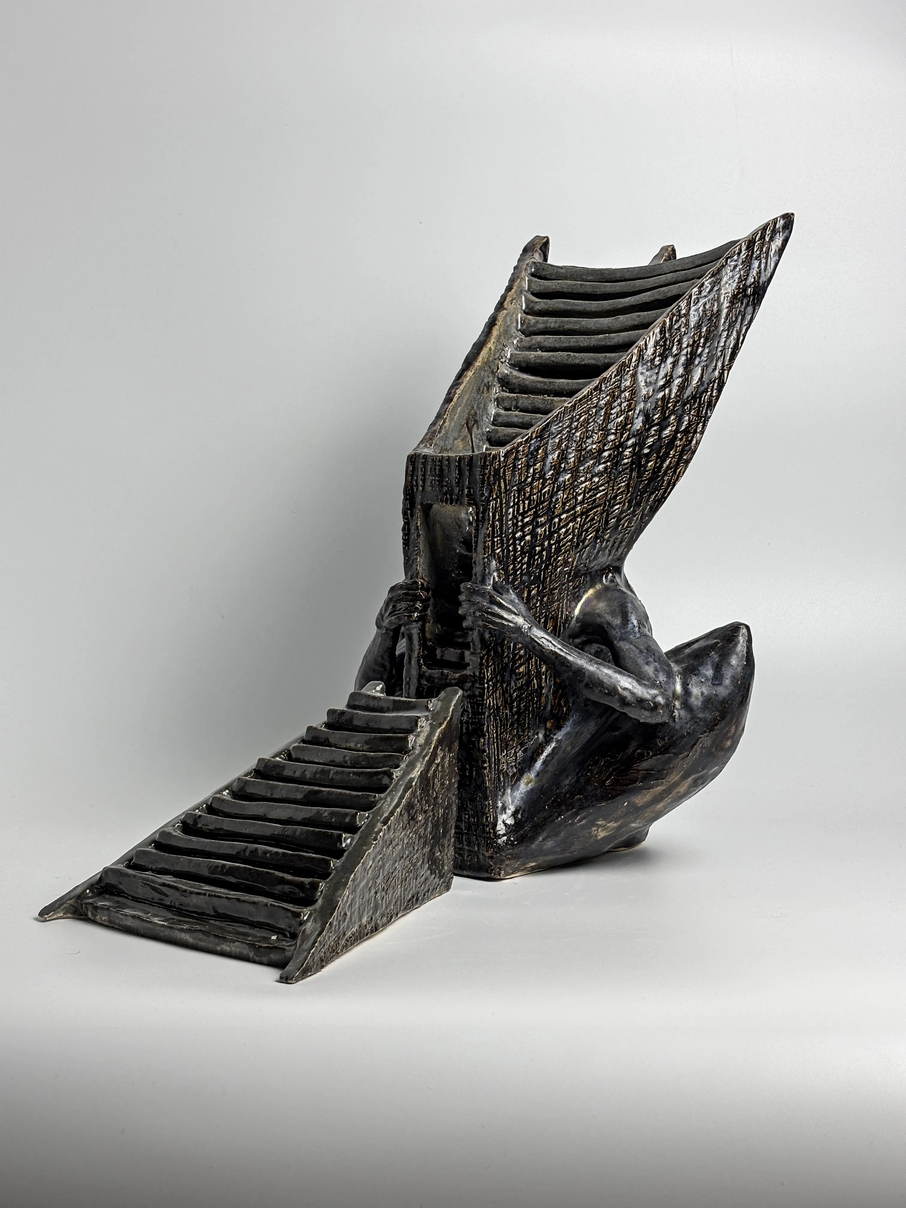 Image of Path by VITALIY KRASUTSKIY, size: 40х25х30 см \ 20х20х10 см, made of Chamotte clay, glazes, Sculpture medium, part of the Series 1 series, priced at $1600 Photo 1 of 10.