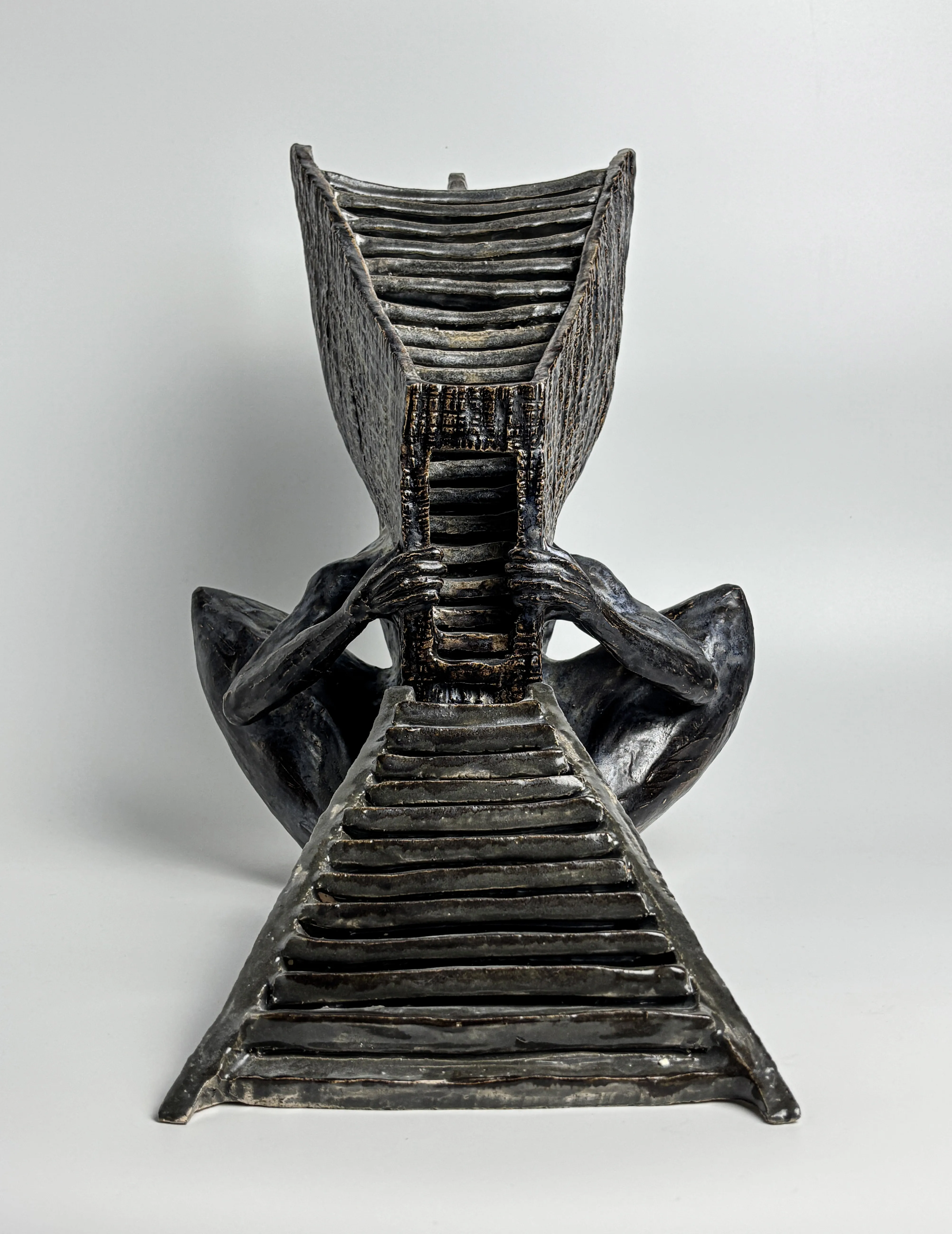 Image of Path by VITALIY KRASUTSKIY, size: 40х25х30 см \ 20х20х10 см, made of Chamotte clay, glazes, Sculpture medium, part of the Series 1 series, priced at $1600 Photo 2 of 10.