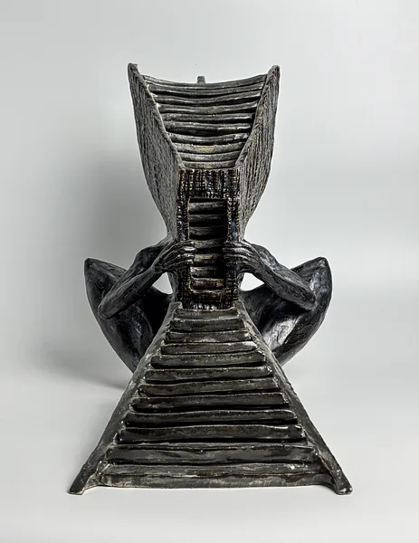 Image of Path by VITALIY KRASUTSKIY, size: 40х25х30 см \ 20х20х10 см, made of Chamotte clay, glazes, Sculpture medium, part of the Series 1 series, priced at $1600 Photo 2 of 10.