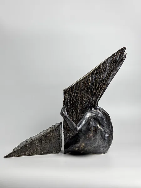 Image of Path by VITALIY KRASUTSKIY, size: 40х25х30 см \ 20х20х10 см, made of Chamotte clay, glazes, Sculpture medium, part of the Series 1 series, priced at $1600 Photo 6 of 10.