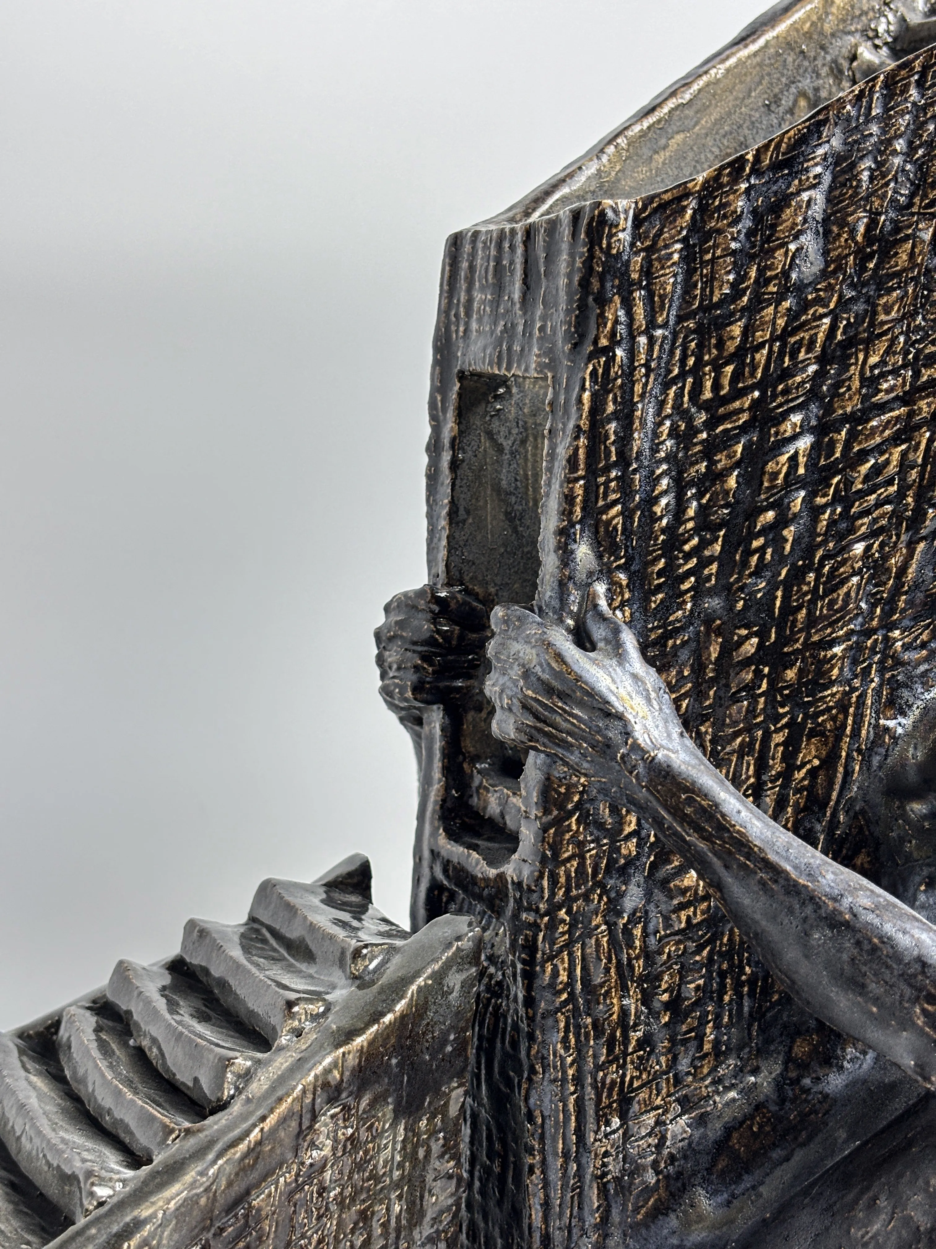 Image of Path by VITALIY KRASUTSKIY, size: 40х25х30 см \ 20х20х10 см, made of Chamotte clay, glazes, Sculpture medium, part of the Series 1 series, priced at $1600 Photo 7 of 10.