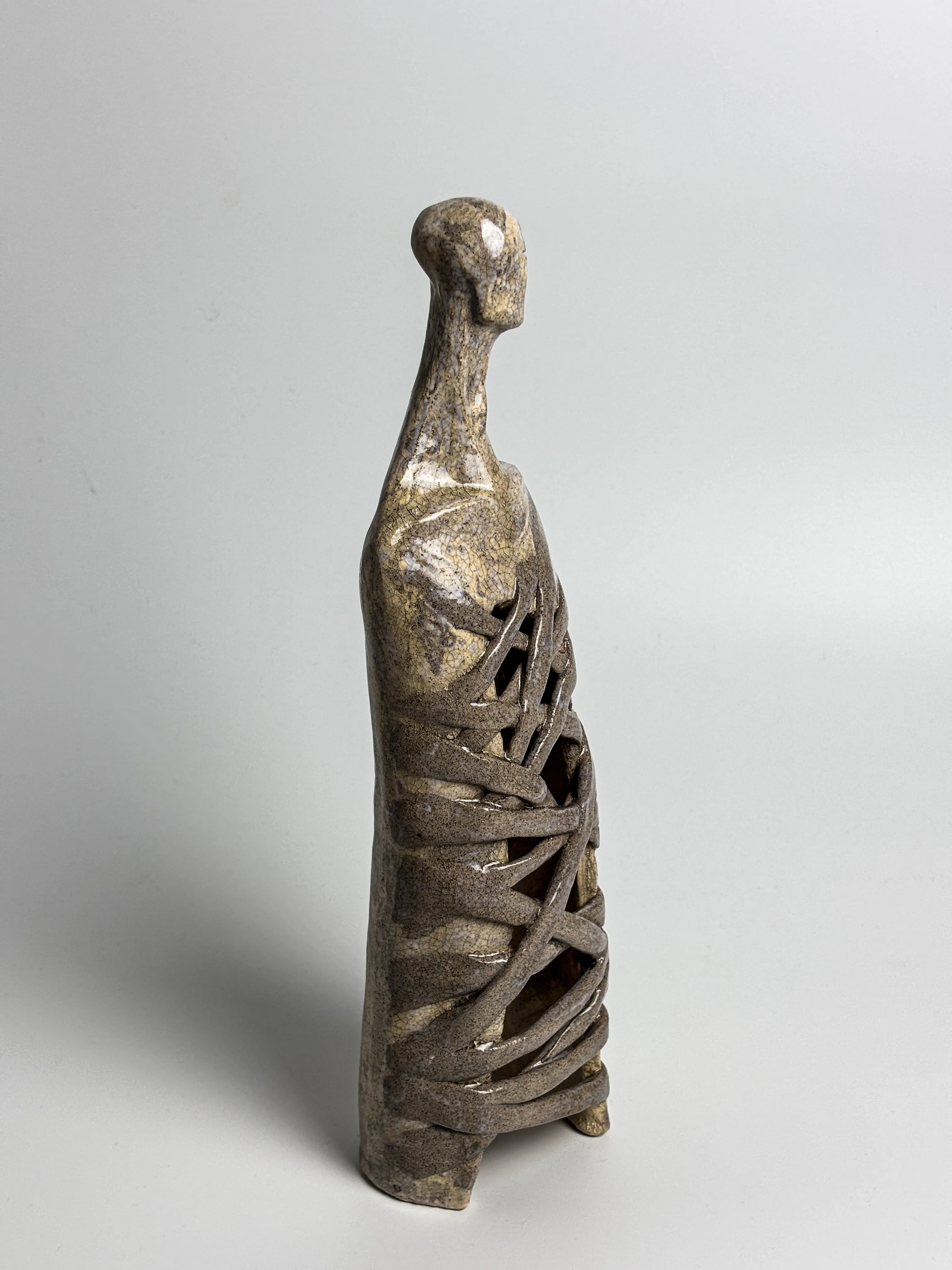Image of Wrapped by VITALIY KRASUTSKIY, made of Chamotte clay, glazes, Sculpture medium, from Lviv, part of the Series 1 series Photo 4 of 8.