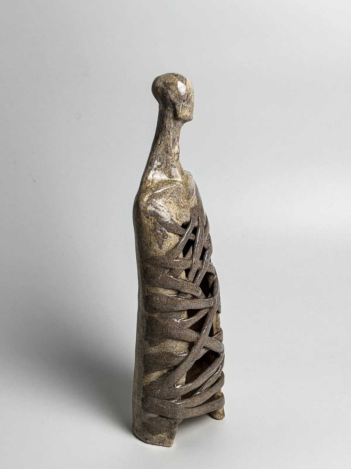 Image of Wrapped by VITALIY KRASUTSKIY, made of Chamotte clay, glazes, Sculpture medium, from Lviv, part of the Series 1 series Photo 4 of 8.