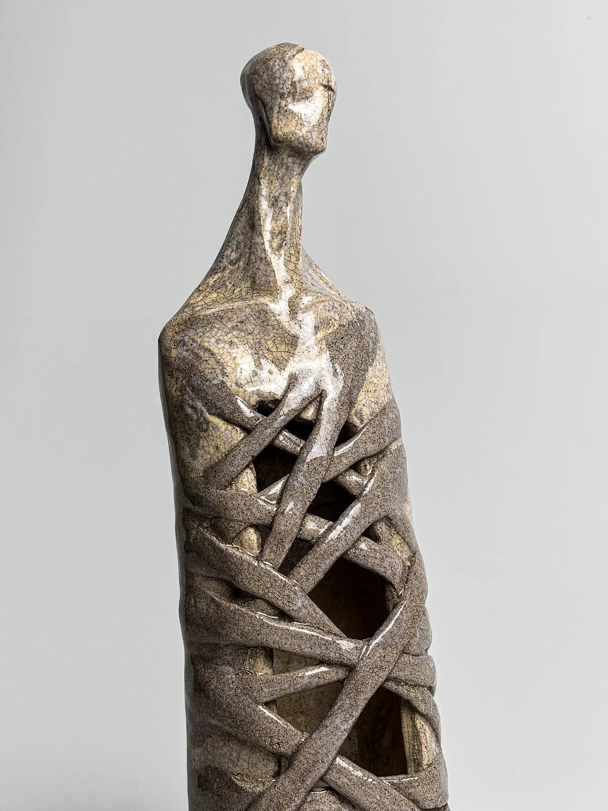 Image of Wrapped by VITALIY KRASUTSKIY, made of Chamotte clay, glazes, Sculpture medium, from Lviv, part of the Series 1 series Photo 5 of 8.
