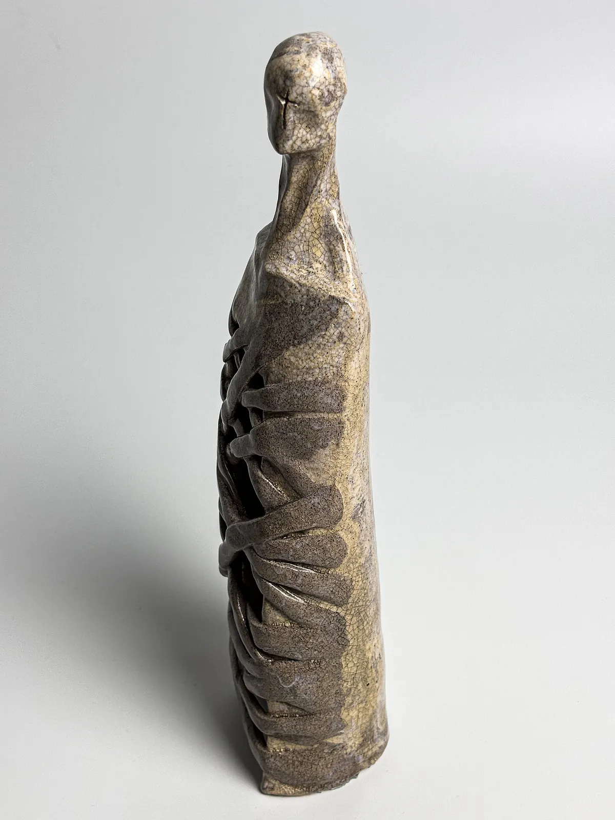 Image of Wrapped by VITALIY KRASUTSKIY, made of Chamotte clay, glazes, Sculpture medium, from Lviv, part of the Series 1 series Photo 8 of 8.