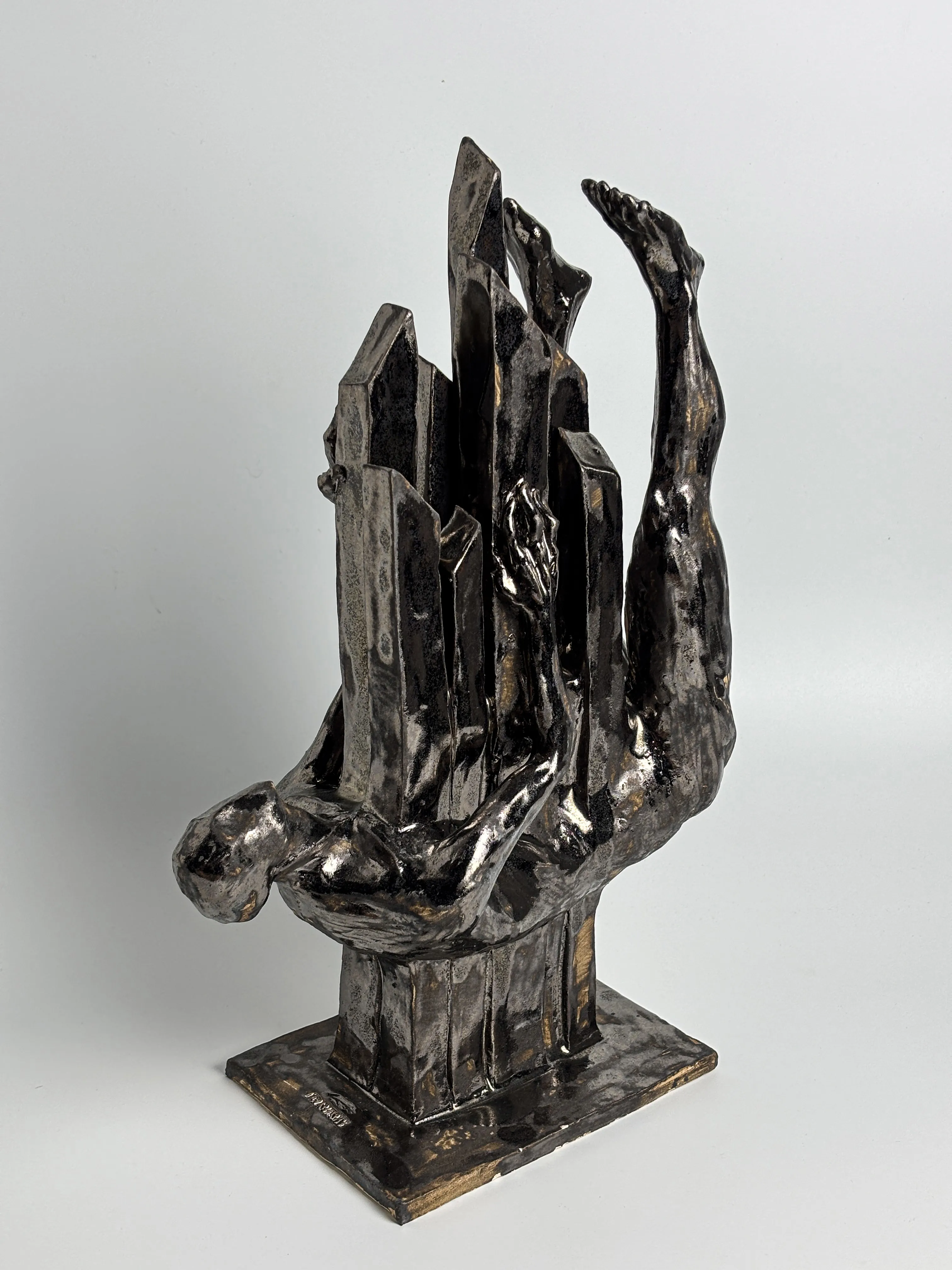 Image of Decline by VITALIY KRASUTSKIY, size: 42х30х15 см, made of Chamotte clay, glazes, Sculpture medium, from Lviv, part of the Series 1 series, priced at €1200 Photo 2 of 10.