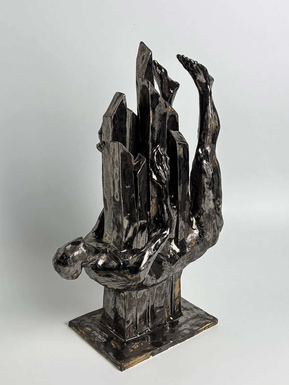 Image of Decline by VITALIY KRASUTSKIY, made of Chamotte clay, glazes, Sculpture medium, from Lviv, part of the Series 1 series, priced at €1200 Photo 2 of 10.