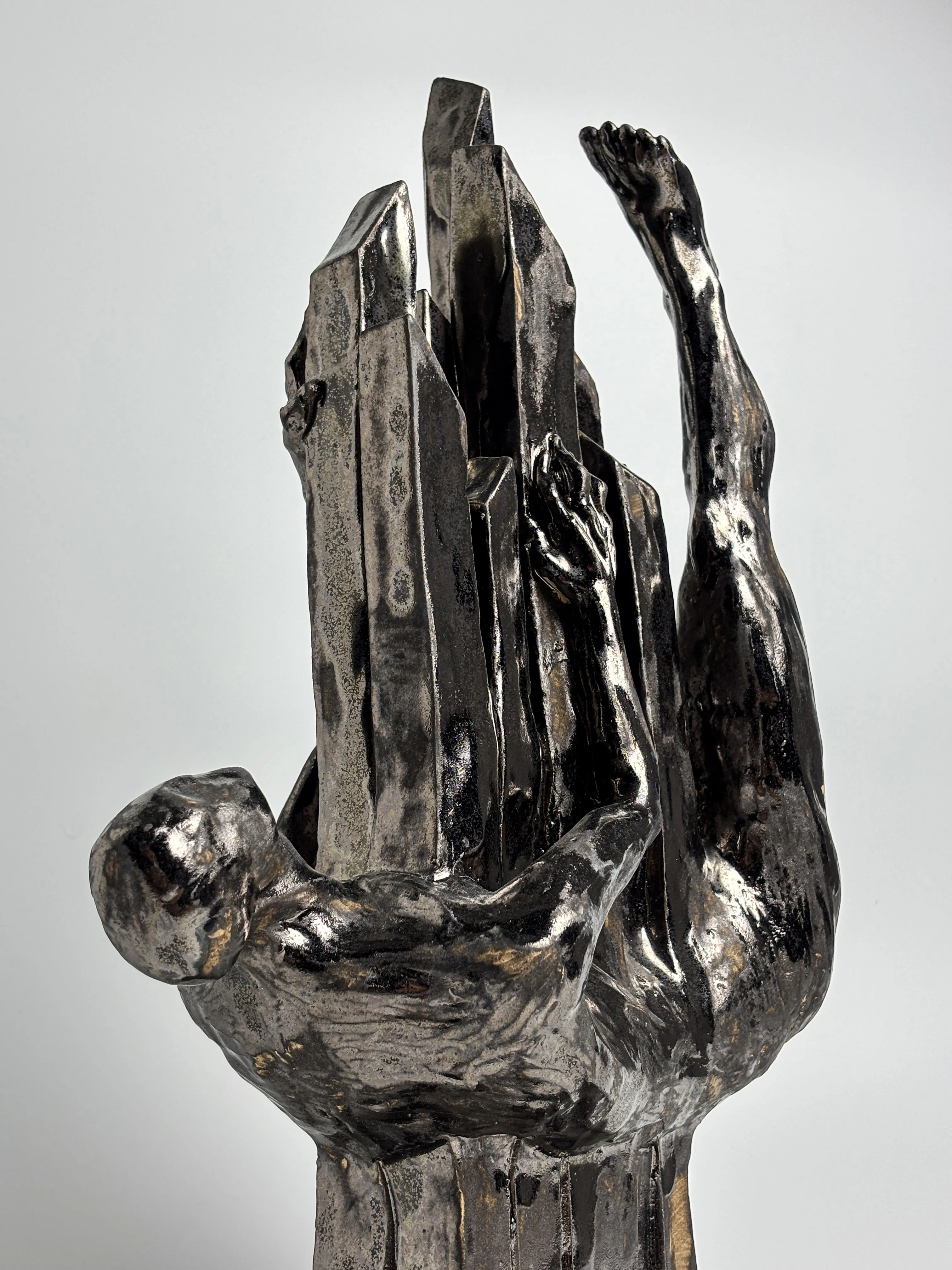 Image of Decline by VITALIY KRASUTSKIY, size: 42х30х15 см, made of Chamotte clay, glazes, Sculpture medium, from Lviv, part of the Series 1 series, priced at €1200 Photo 3 of 10.