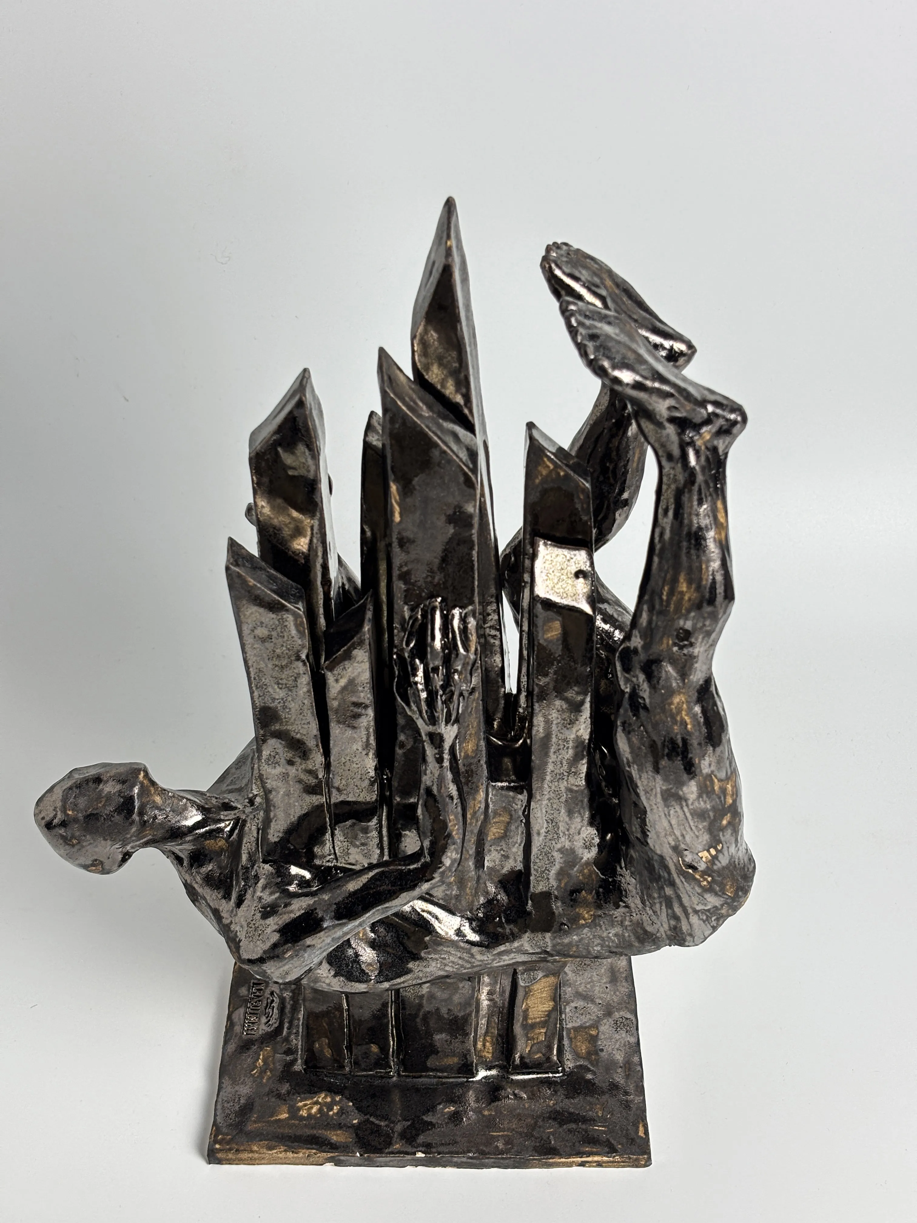 Image of Decline by VITALIY KRASUTSKIY, size: 42х30х15 см, made of Chamotte clay, glazes, Sculpture medium, from Lviv, part of the Series 1 series, priced at €1200 Photo 7 of 10.