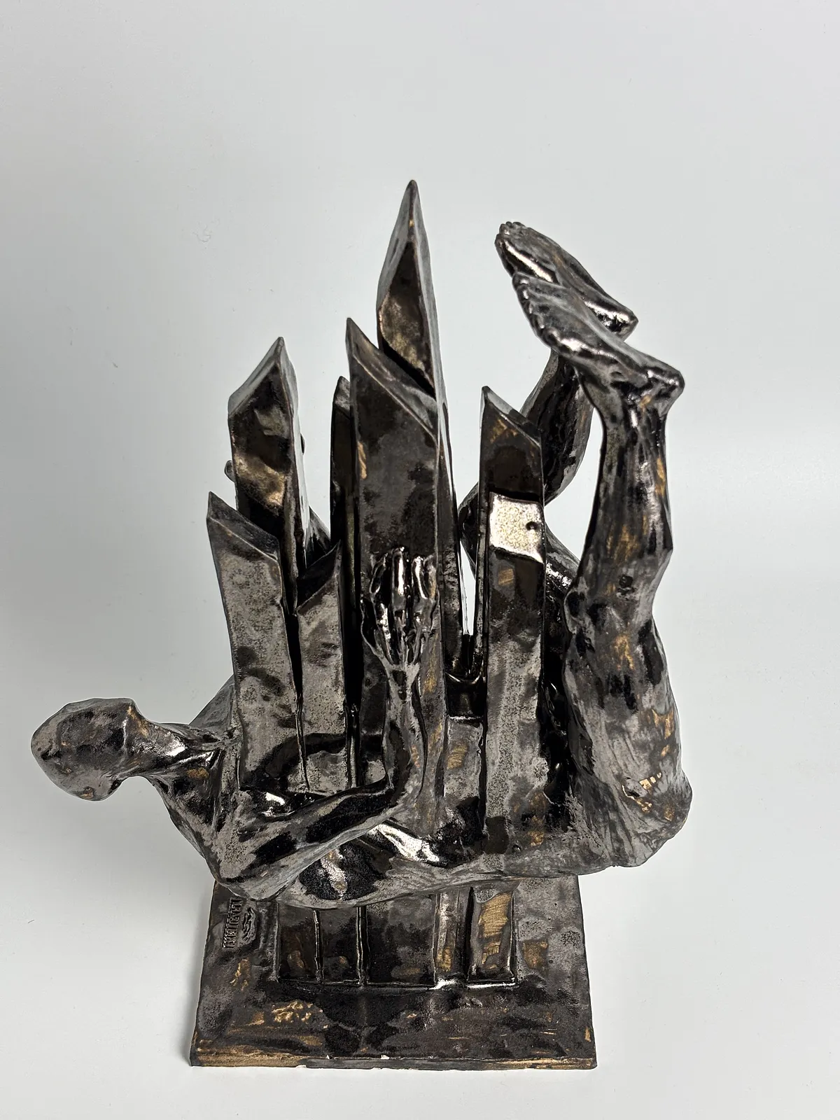 Image of Decline by VITALIY KRASUTSKIY, made of Chamotte clay, glazes, Sculpture medium, from Lviv, part of the Series 1 series, priced at €1200 Photo 7 of 10.