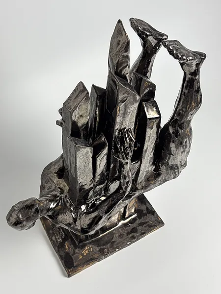 Image of Decline by VITALIY KRASUTSKIY, size: 42х30х15 см, made of Chamotte clay, glazes, Sculpture medium, from Lviv, part of the Series 1 series, priced at €1200 Photo 8 of 10.