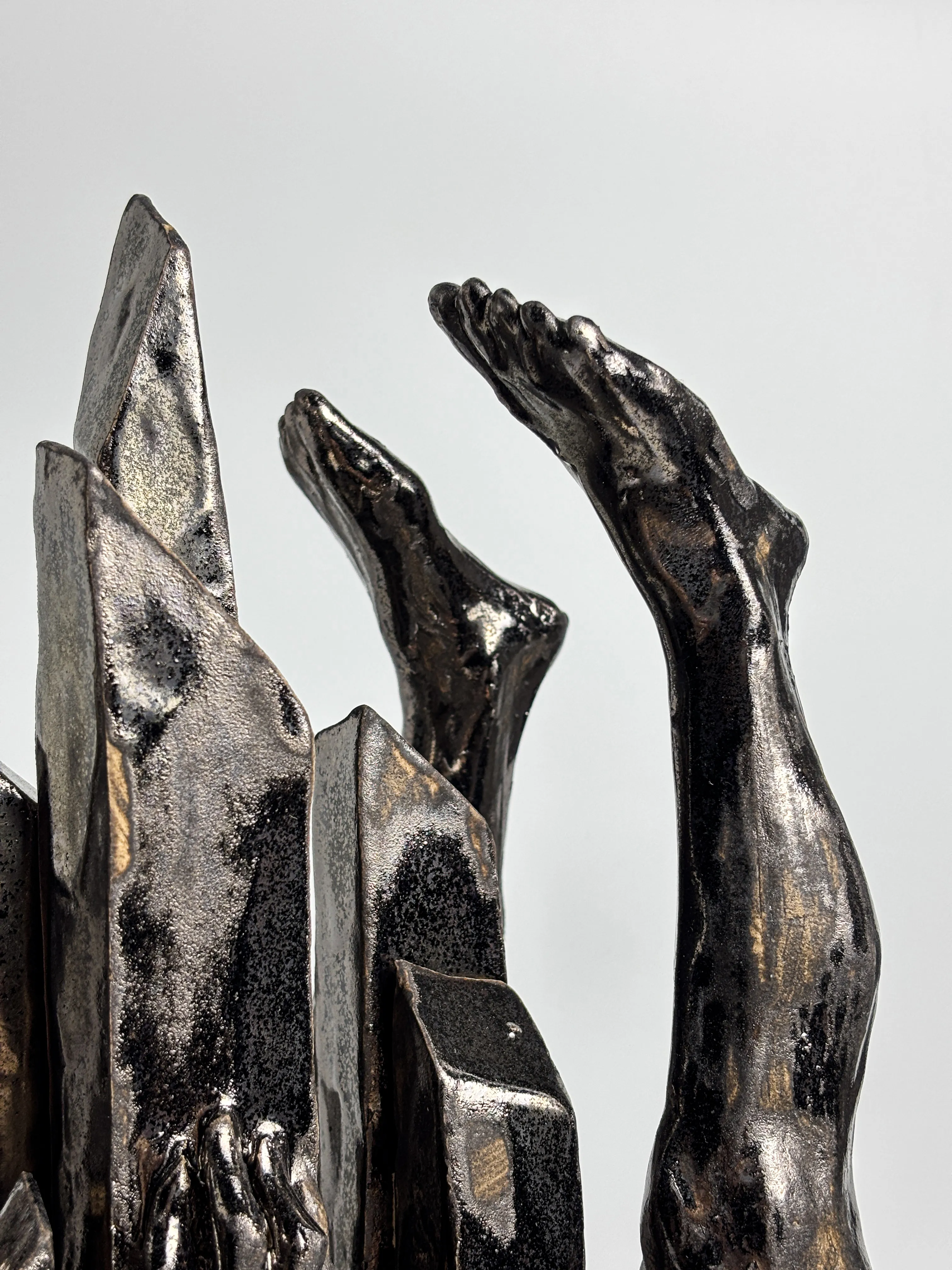 Image of Decline by VITALIY KRASUTSKIY, size: 42х30х15 см, made of Chamotte clay, glazes, Sculpture medium, from Lviv, part of the Series 1 series, priced at €1200 Photo 9 of 10.