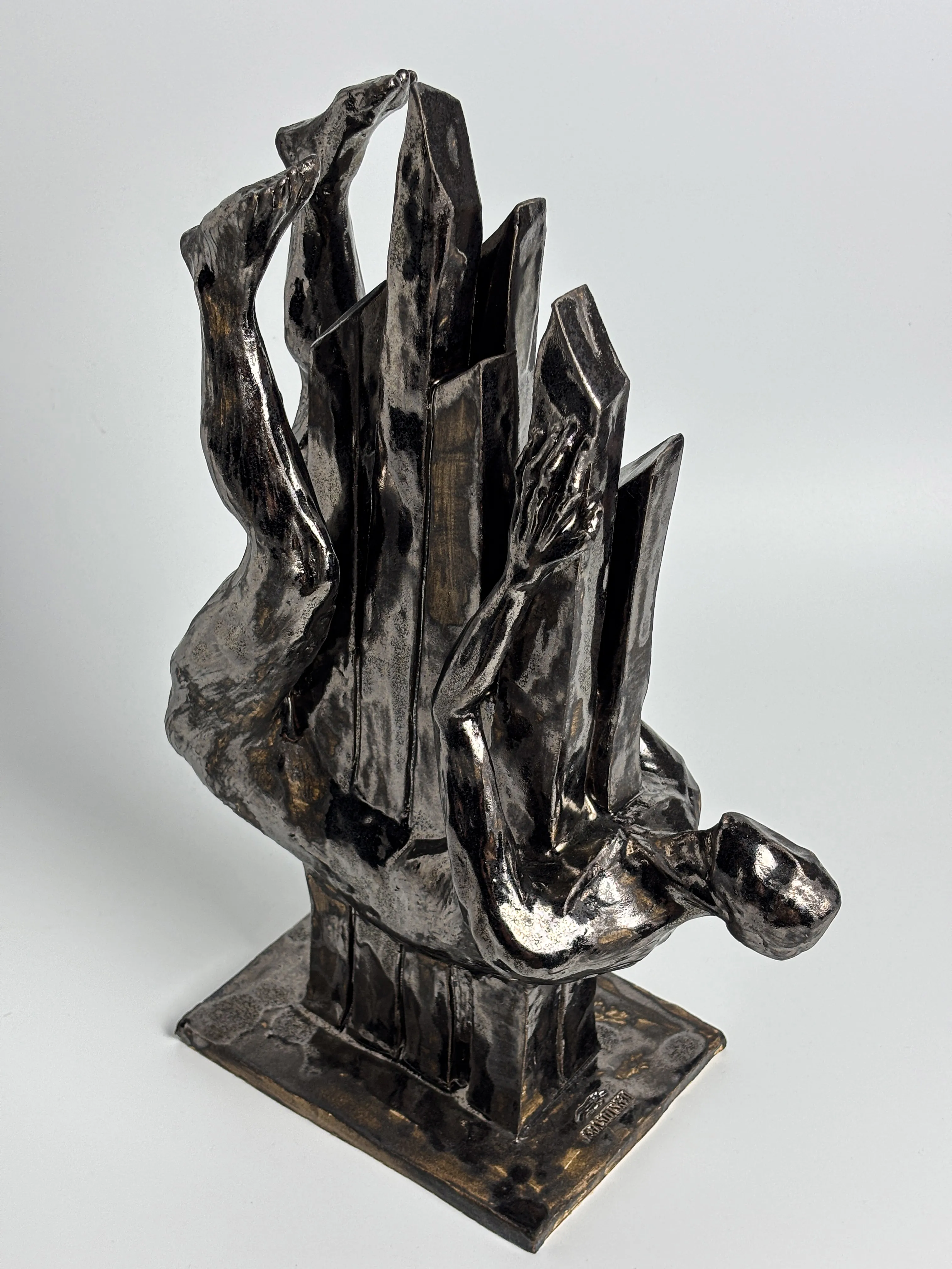 Image of Decline by VITALIY KRASUTSKIY, size: 42х30х15 см, made of Chamotte clay, glazes, Sculpture medium, from Lviv, part of the Series 1 series, priced at €1200 Photo 10 of 10.