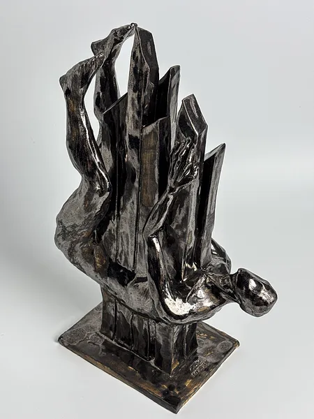 Image of Decline by VITALIY KRASUTSKIY, size: 42х30х15 см, made of Chamotte clay, glazes, Sculpture medium, from Lviv, part of the Series 1 series, priced at €1200 Photo 10 of 10.