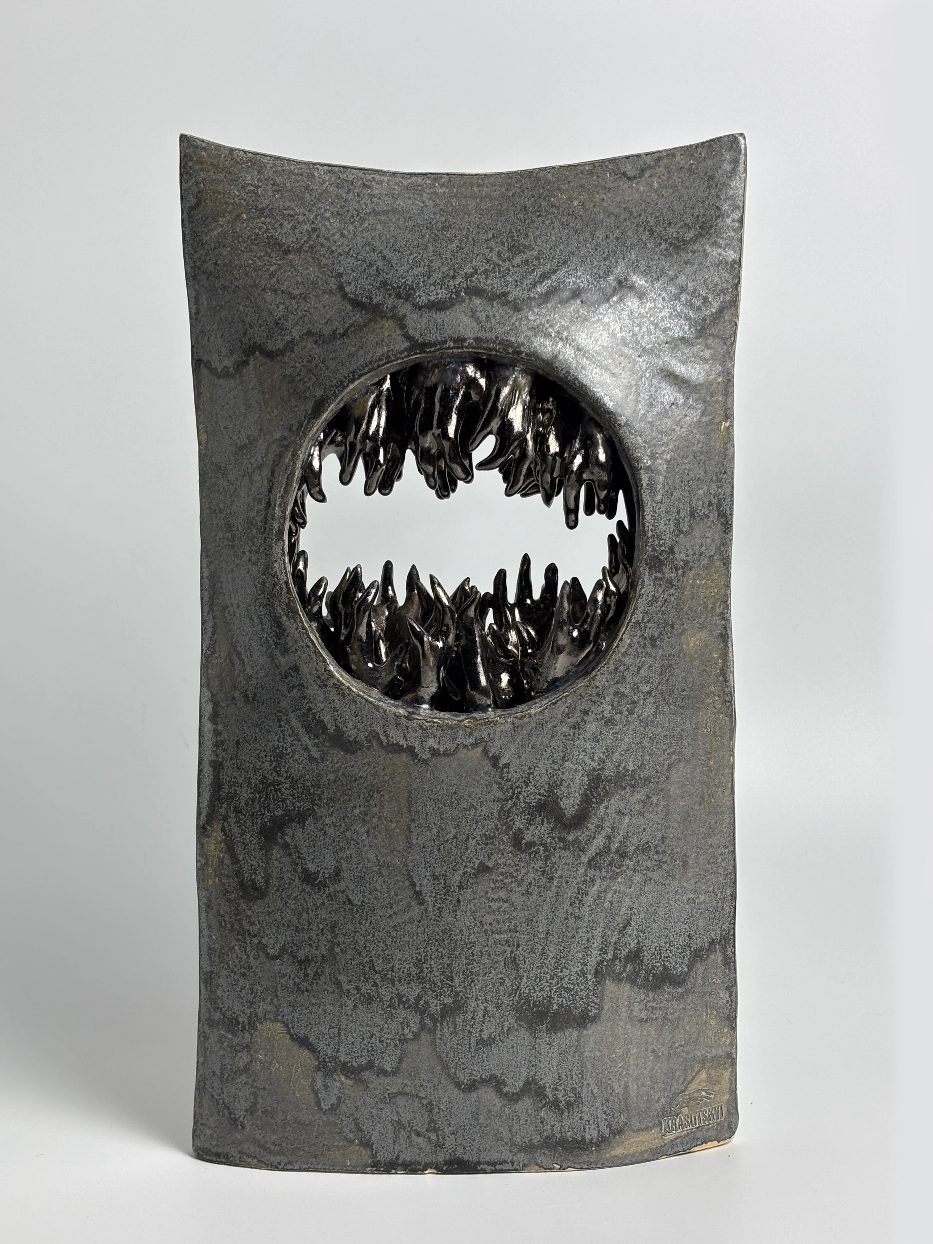 Image of Portal by VITALIY KRASUTSKIY, size: 42х22 см, made of Chamotte clay, glazes, Sculpture medium, from Lviv, part of the Series 1 series, priced at €600 Photo 1 of 9.