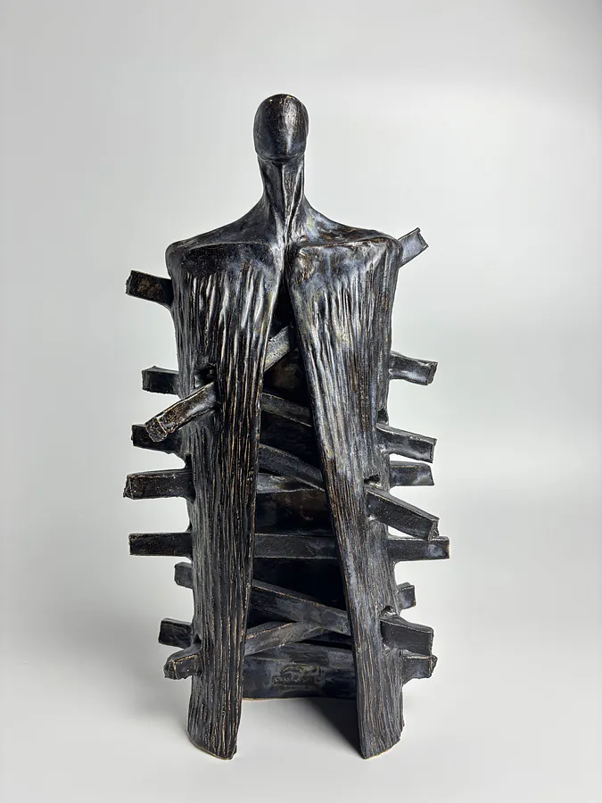 Image of House by VITALIY KRASUTSKIY, size: 40х22х10, made of Chamotte clay, glazes, Sculpture medium, from Lviv, part of the Series 1 series, priced at €600 Photo 1 of 10.