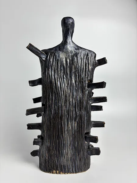 Image of House by VITALIY KRASUTSKIY, size: 40х22х10, made of Chamotte clay, glazes, Sculpture medium, from Lviv, part of the Series 1 series, priced at €600 Photo 3 of 10.