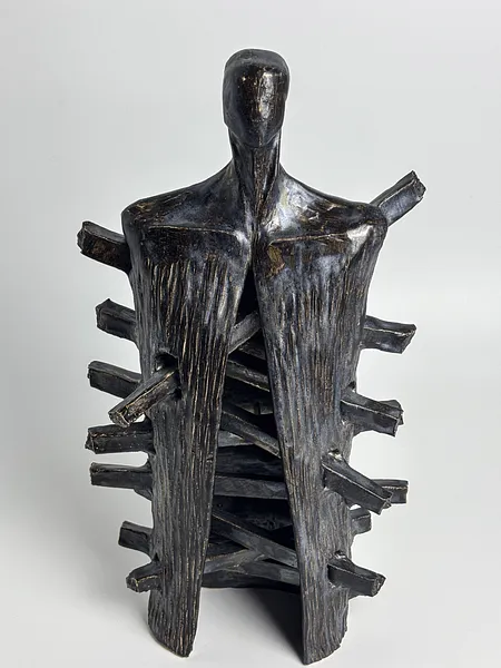 Image of House by VITALIY KRASUTSKIY, size: 40х22х10, made of Chamotte clay, glazes, Sculpture medium, from Lviv, part of the Series 1 series, priced at €600 Photo 7 of 10.