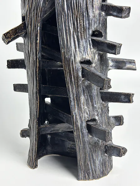 Image of House by VITALIY KRASUTSKIY, size: 40х22х10, made of Chamotte clay, glazes, Sculpture medium, from Lviv, part of the Series 1 series, priced at €600 Photo 8 of 10.