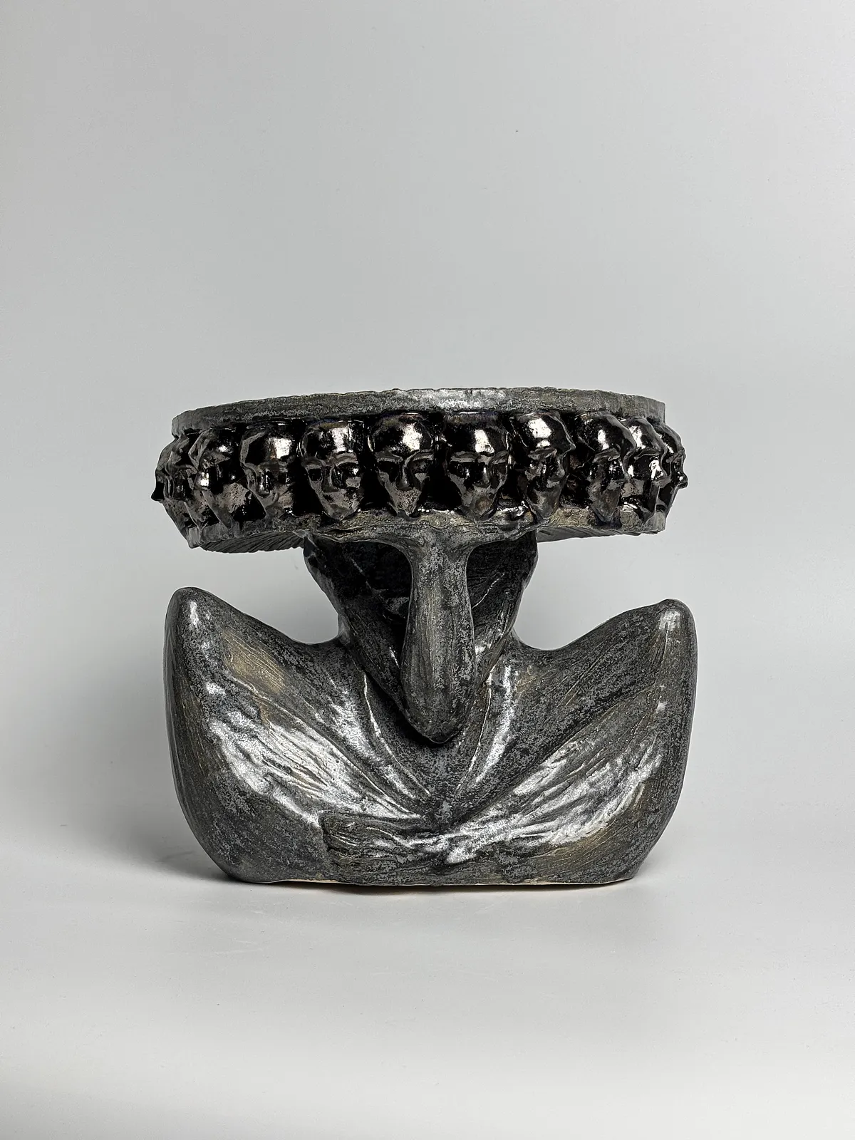 Image of Silence by VITALIY KRASUTSKIY, made of Chamotte clay, glazes, Sculpture medium, from Lviv, part of the Series 1 series, priced at €1400 Photo 1 of 10.