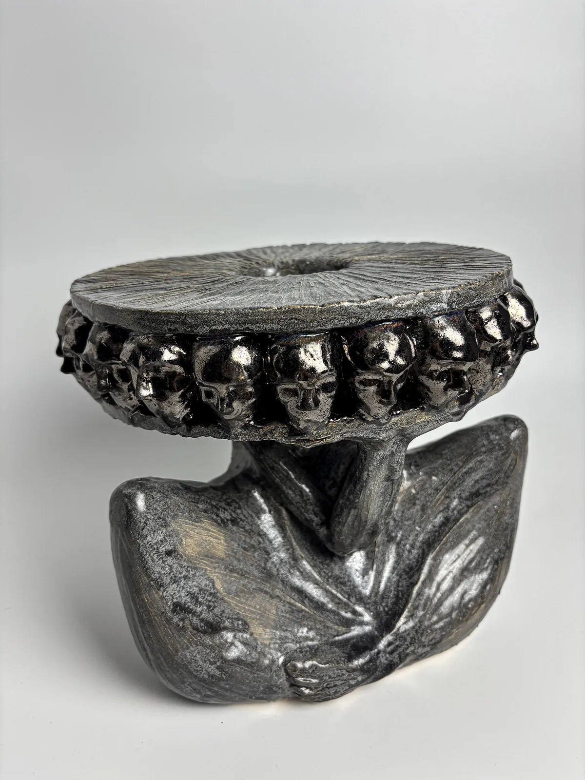 Image of Silence by VITALIY KRASUTSKIY, made of Chamotte clay, glazes, Sculpture medium, from Lviv, part of the Series 1 series, priced at €1400 Photo 2 of 10.