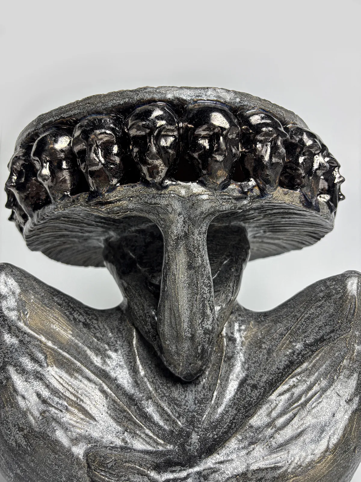 Image of Silence by VITALIY KRASUTSKIY, made of Chamotte clay, glazes, Sculpture medium, from Lviv, part of the Series 1 series, priced at €1400 Photo 4 of 10.