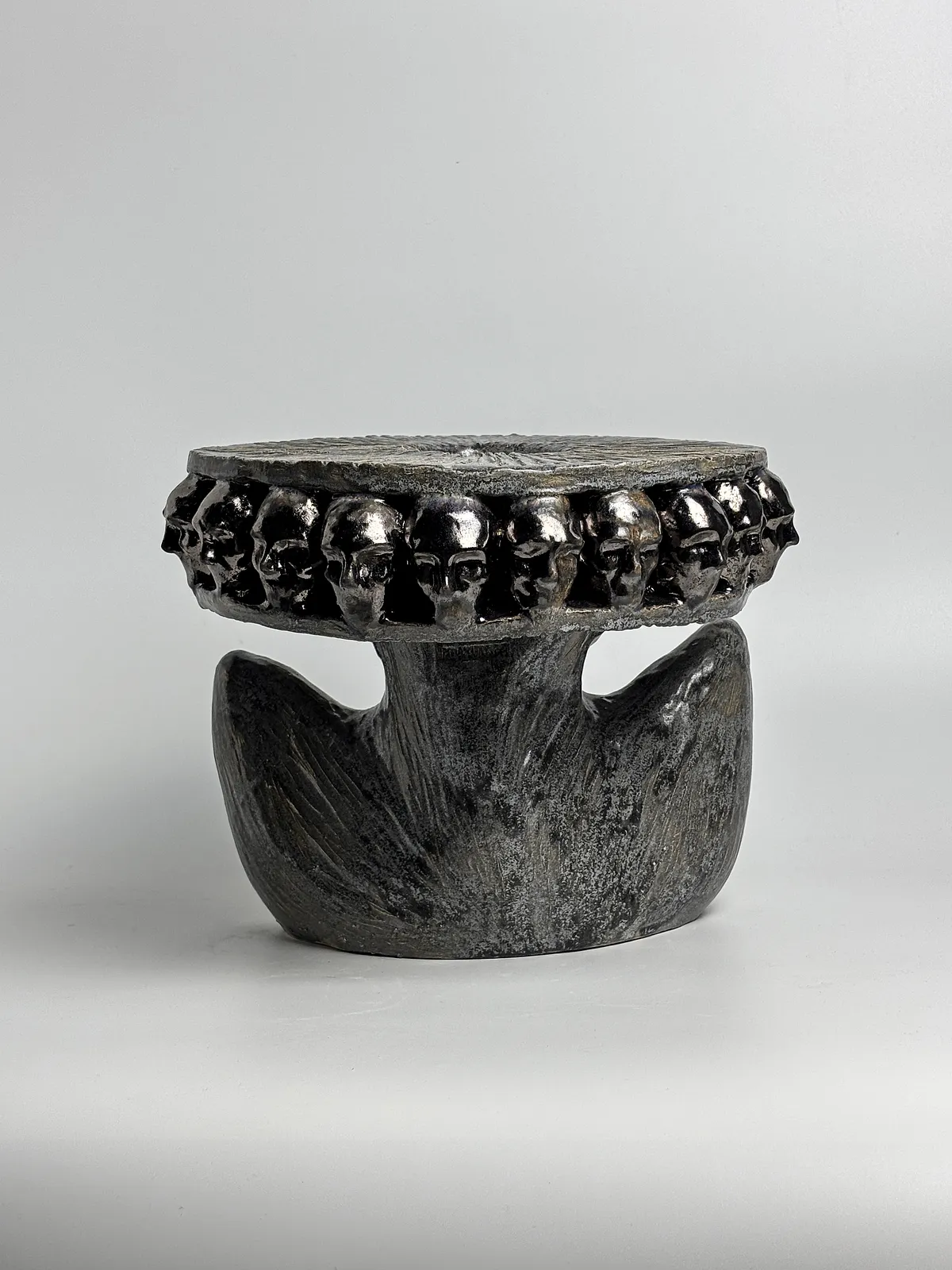 Image of Silence by VITALIY KRASUTSKIY, made of Chamotte clay, glazes, Sculpture medium, from Lviv, part of the Series 1 series, priced at €1400 Photo 9 of 10.