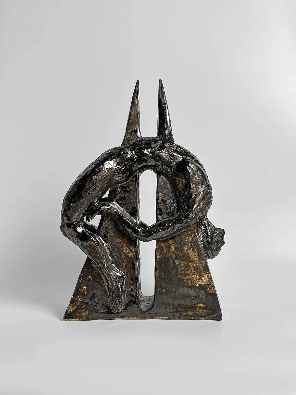 Image of Crucified by VITALIY KRASUTSKIY, made of Chamotte clay, glazes, Sculpture medium, from Lviv, part of the Series 1 series, priced at €1200 Photo 6 of 11.